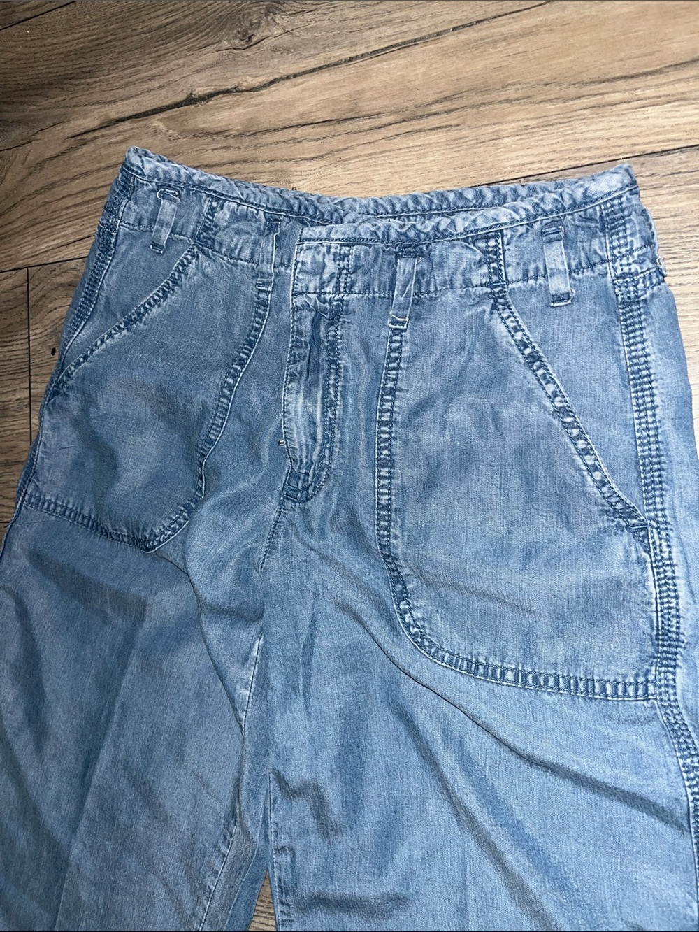 Gap Wide Leg Blue Denim Capri Size 27 P - Picture 4 of 14
